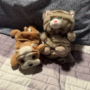 Adorable Plush Dog and Cat